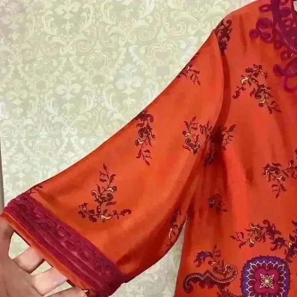 JONES NY WOMAN Dashiki Style
3/4 Sleeve Embroidered
Bohemian Hippie Tunic L - Picture 4 of 5